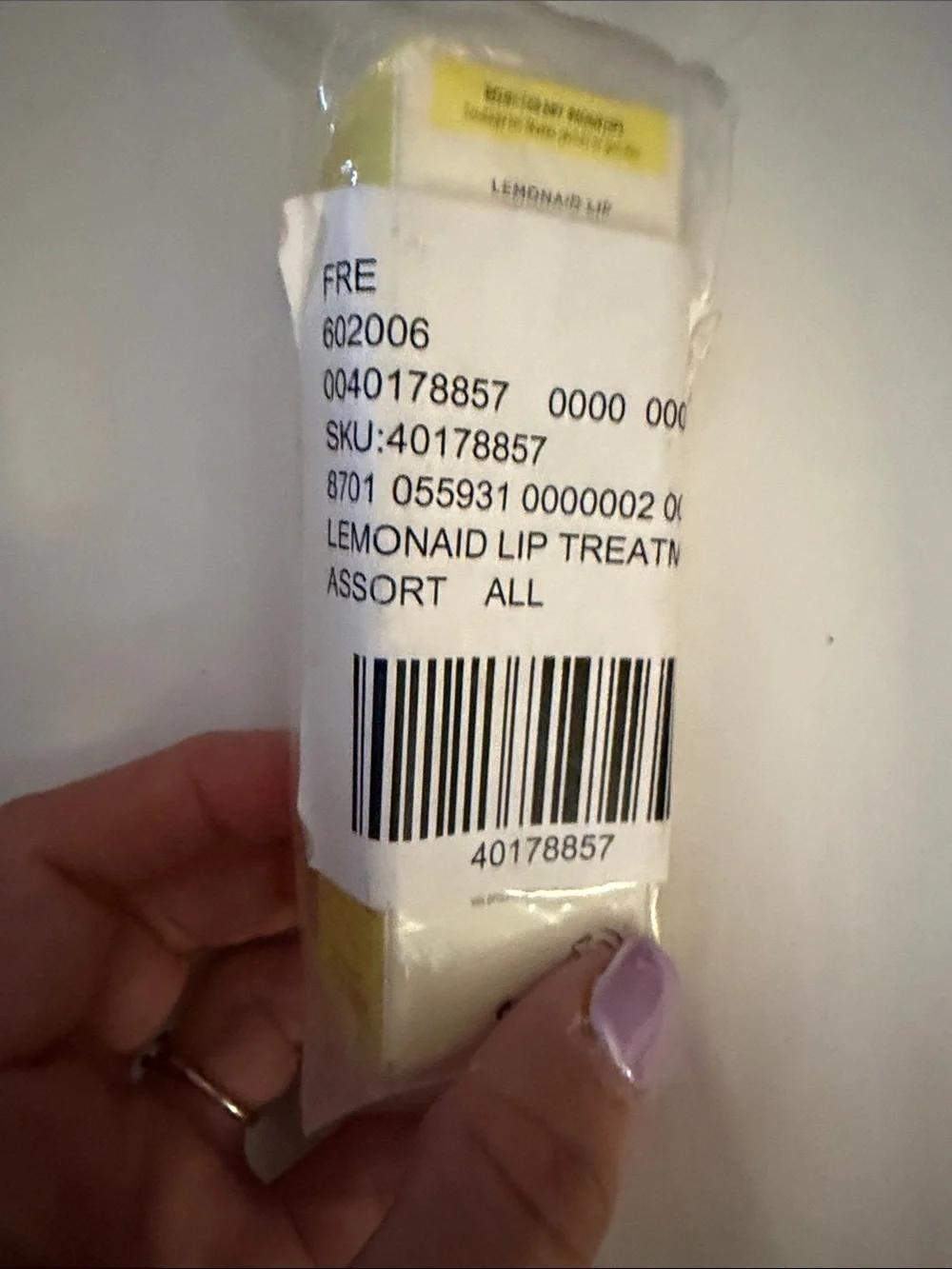 Lemon Lemonade Lip Treatment - Yellow & White Packaging
